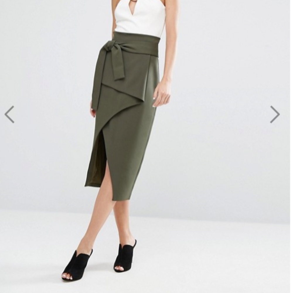 NWT: Lavish Alice Asymmetrical Tie Skirt